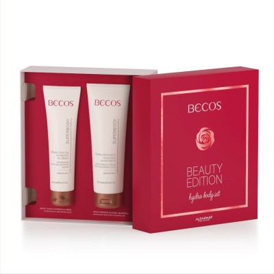 Becos Beauty Edition - Hydra Body Set- Gel Douche Crème+crème Pour Le Corps à L'acide Hyaluronique 